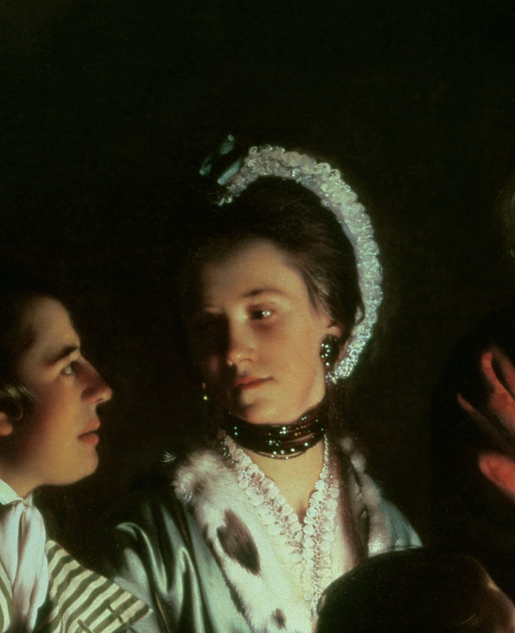 Et eksperiment på en fugl i luftpumpen, 1768 (detaljer fra 5872) af Joseph Wright of Derby