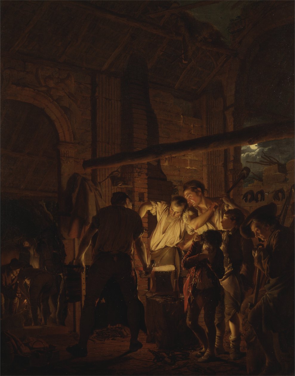 Smedeforretningen af Joseph Wright of Derby