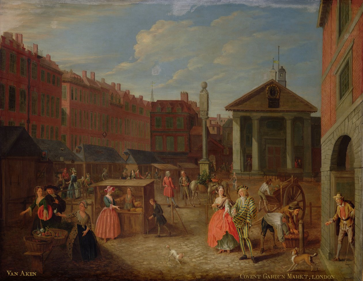 Udsigt over Covent Garden (se 145738 for par) af Joseph van Aken