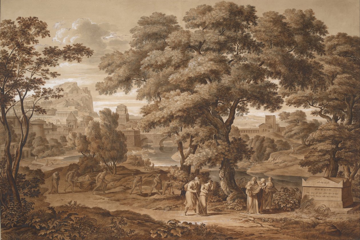 Ødipus og Antigone forlader Theben, 1797 af Joseph Anton Koch