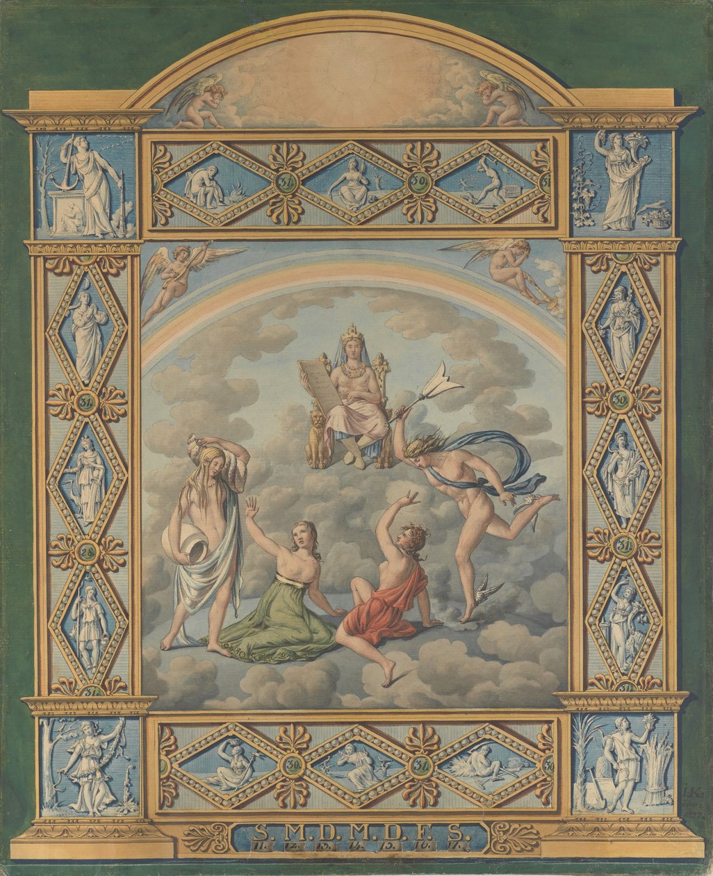 Ugekalender, 1822. af Joseph Anton Koch