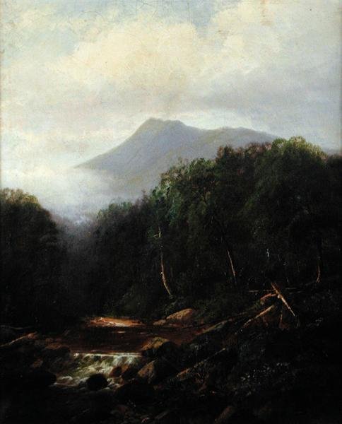 Landskab (olie på lærred) af Joseph Antonio Hekking