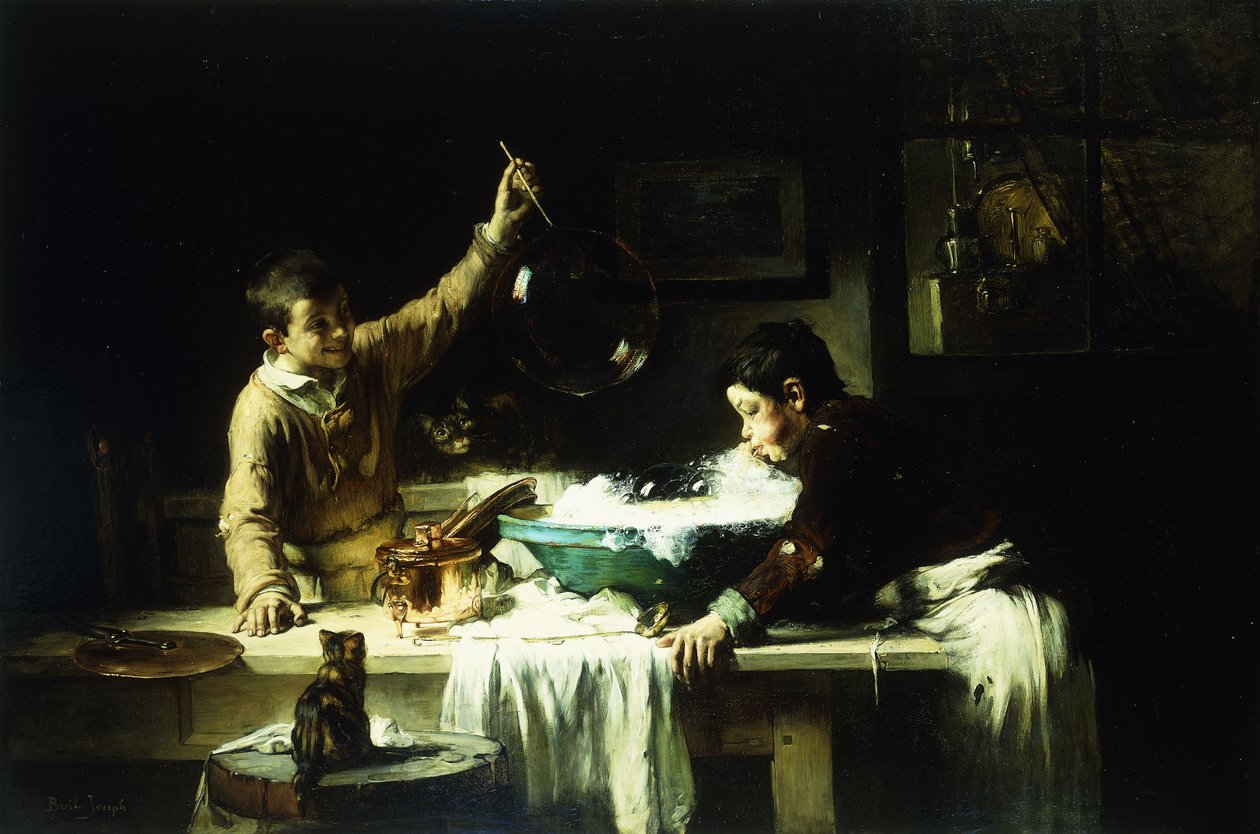 Sæbeboblerne; sæbebobler, af Joseph Bail