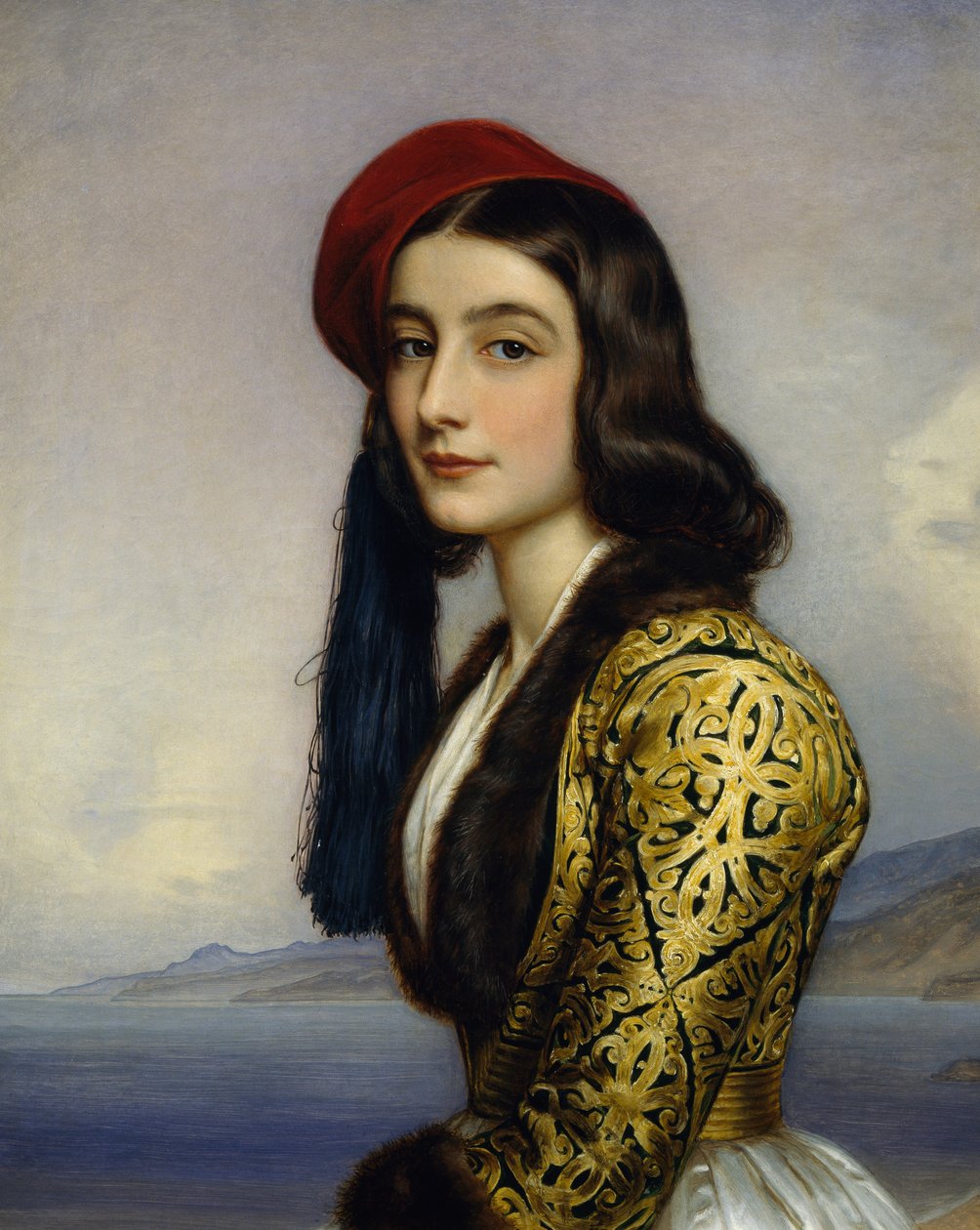 Portræt af Khatarina Botzaris af Joseph Carl Stieler