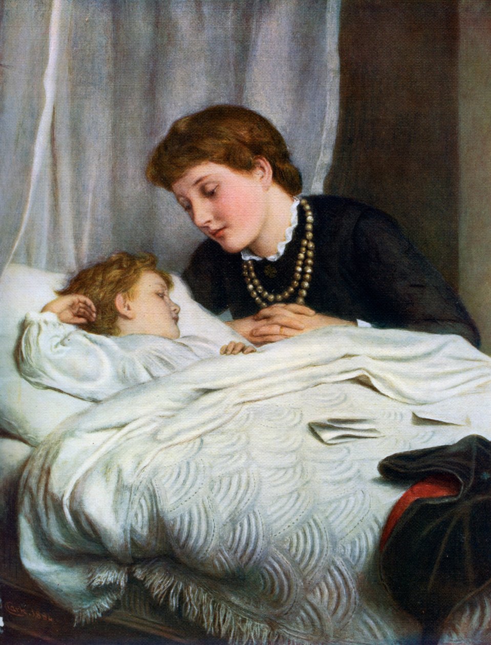 Mothers Darling, 1884, 1912. af Joseph Clark