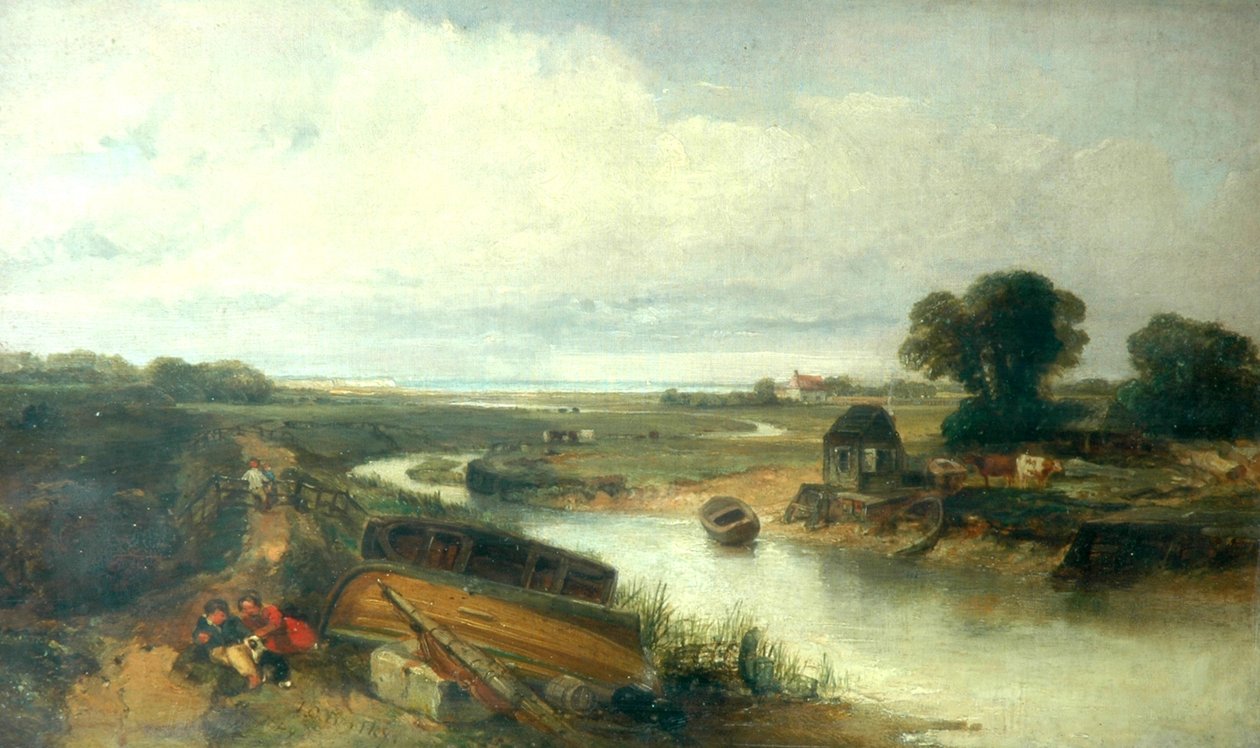En tidevandsflod, 1849 af Joseph Clayton Bentley