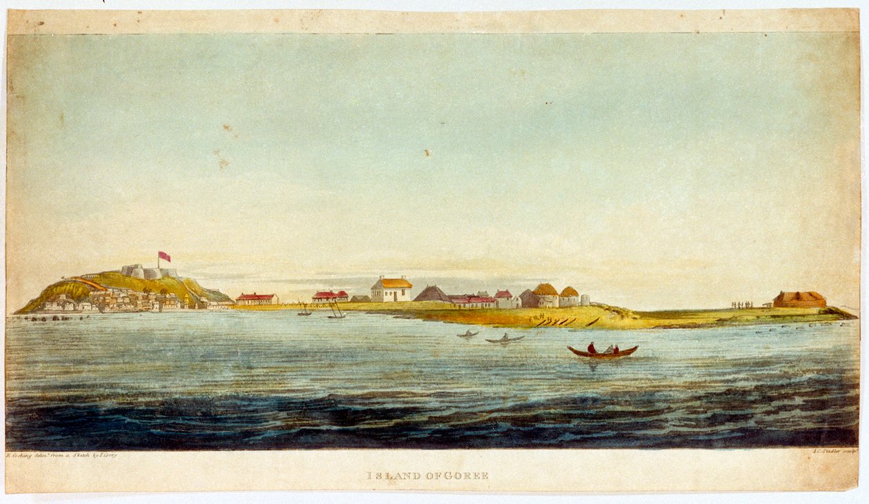 Øen Goree (farvelagt akvatinte) af Joseph Constantine Stadler