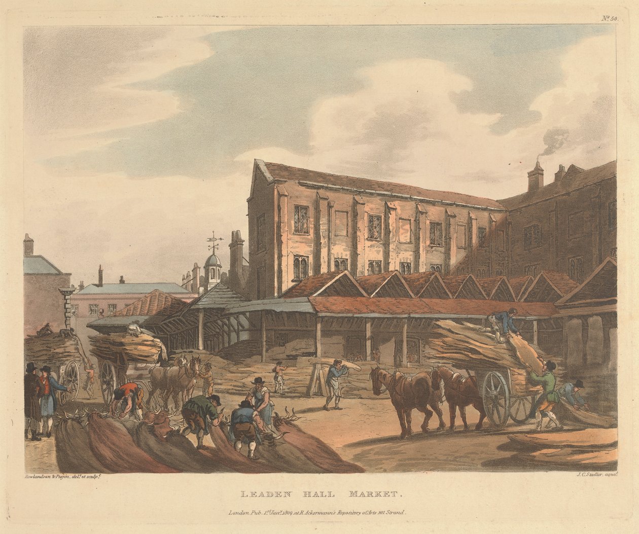 Leaden Hall Market af Joseph Constantine Stadler