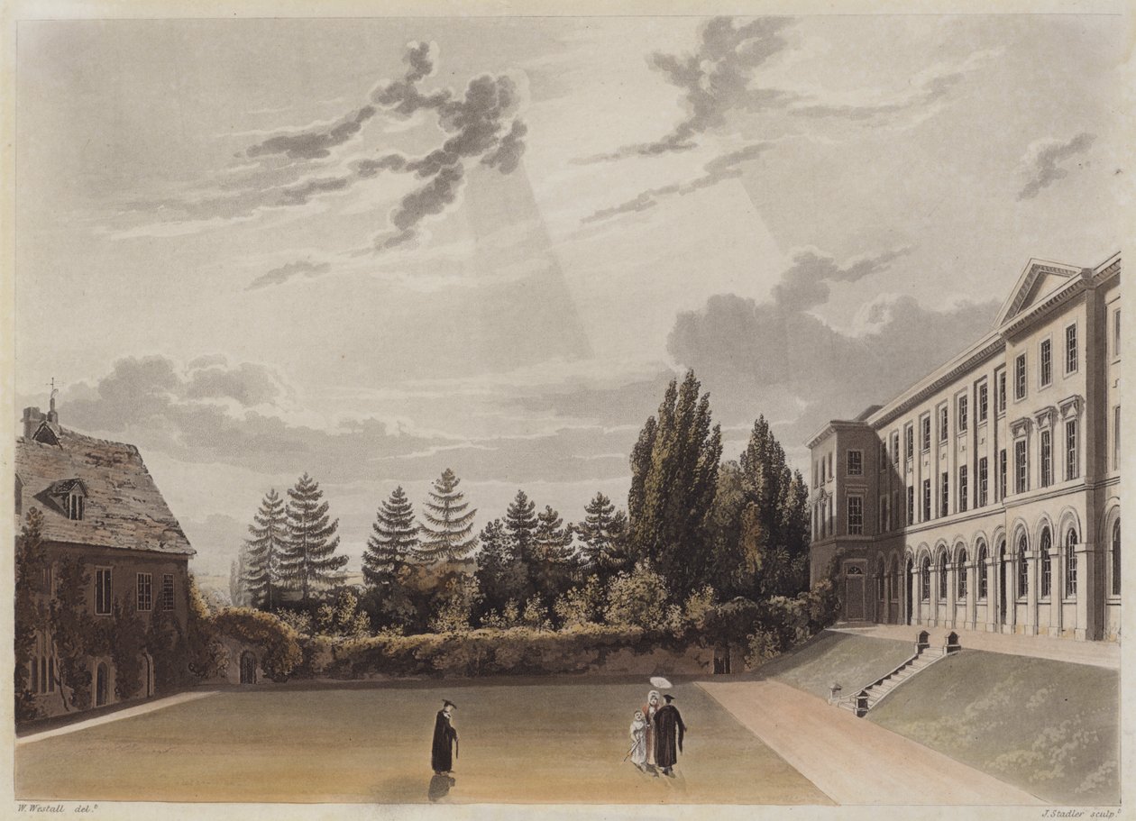 Worcester College, Oxford (akvatint) af Joseph Constantine Stadler