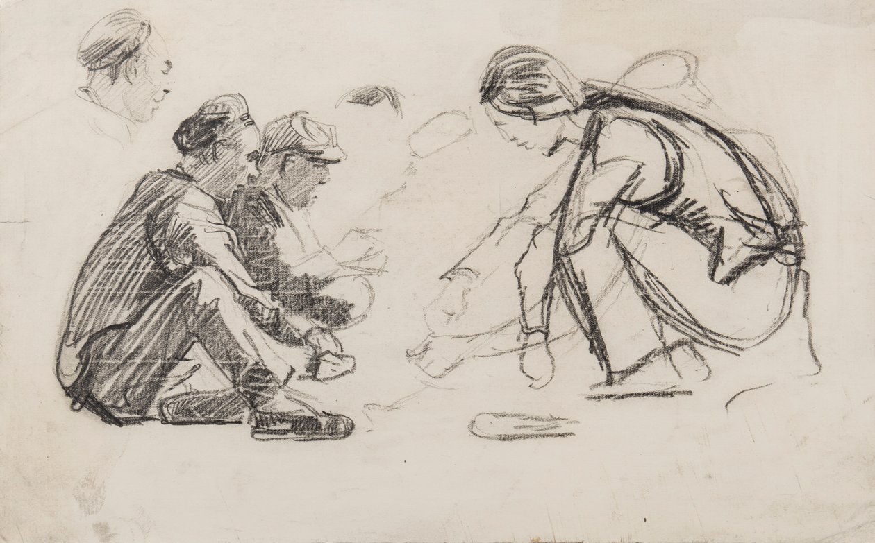 Siddende figurer af Joseph Crawhall