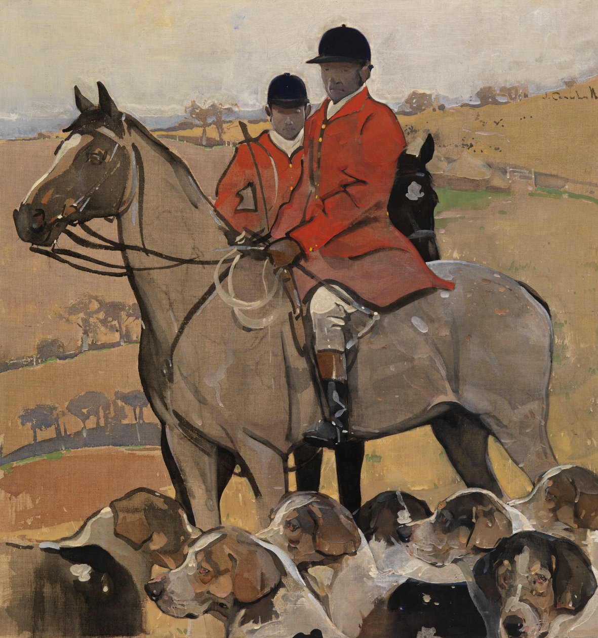 The Meet (guassi pellavalle) af Joseph Crawhall
