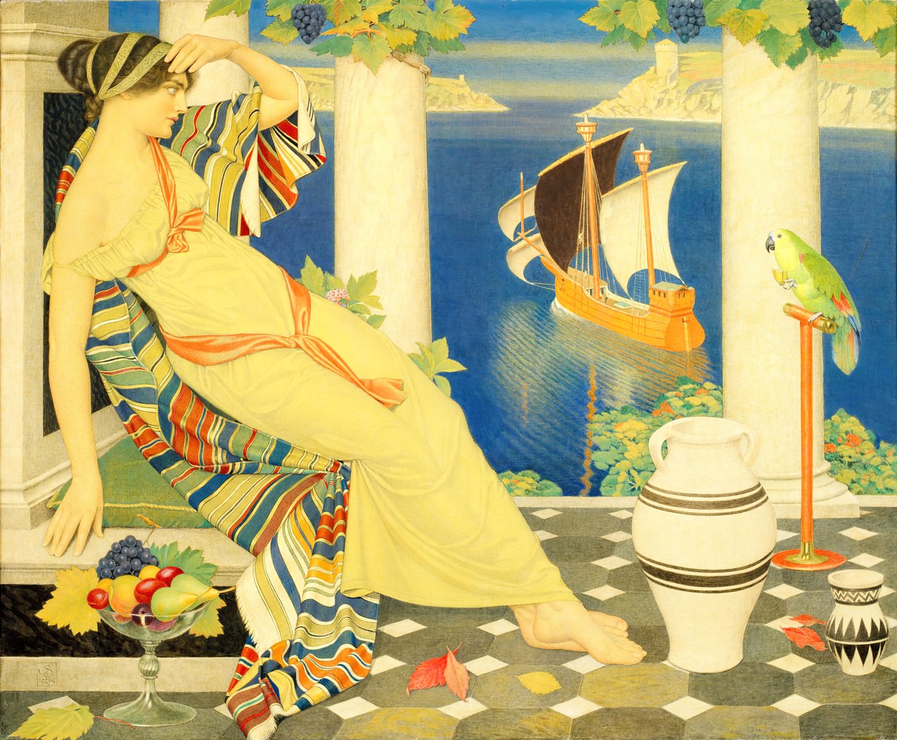 Ariadne i Naxos, 1925. af Joseph Edward Southall