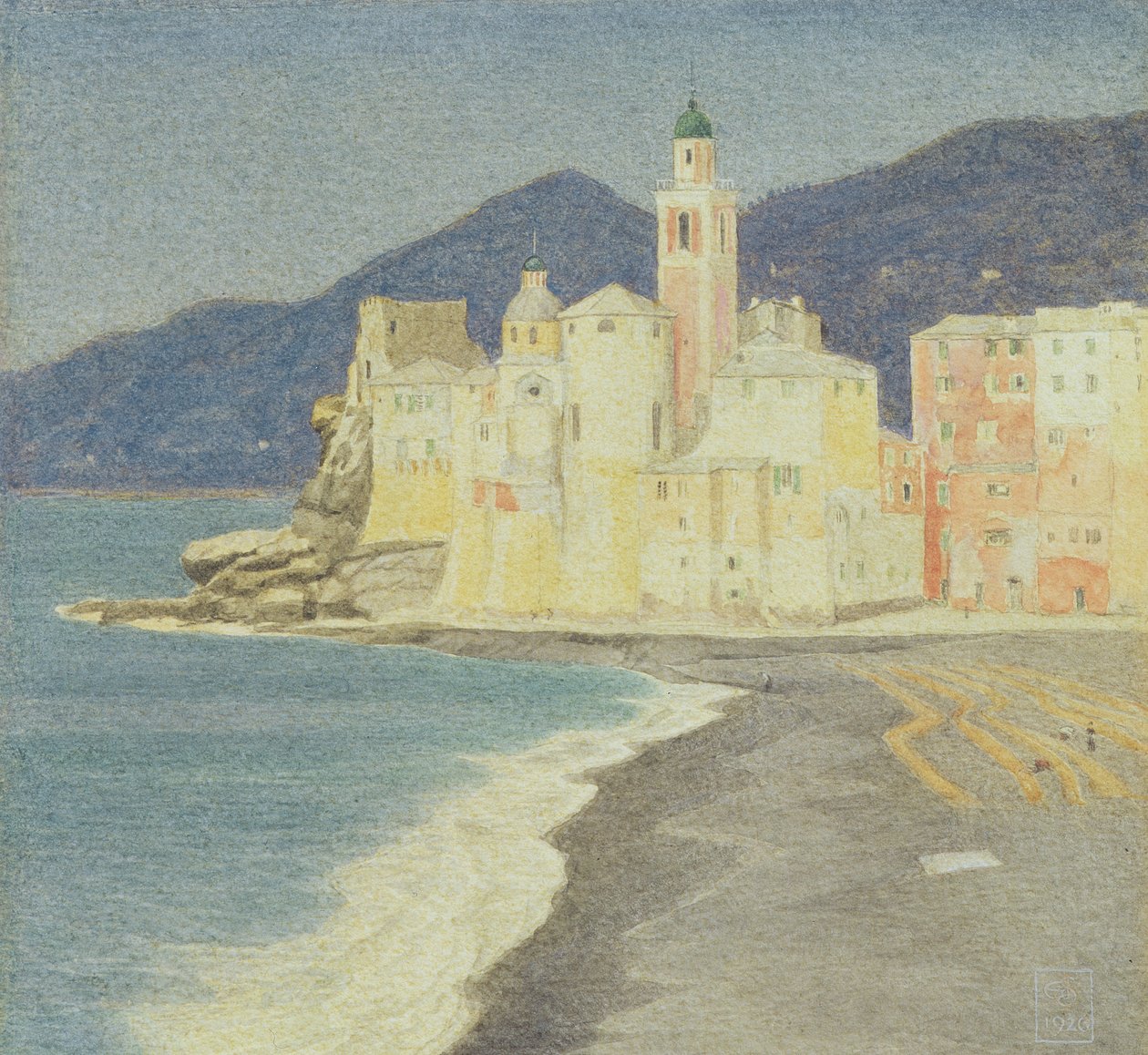 Camogli, 1926 (wc på papir) af Joseph Edward Southall