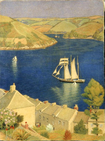 Den tremastede skonnert af Joseph Edward Southall