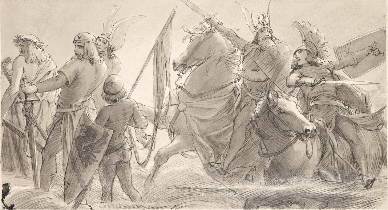 Teutonerne går i kamp af Joseph Eugen Hörwarter