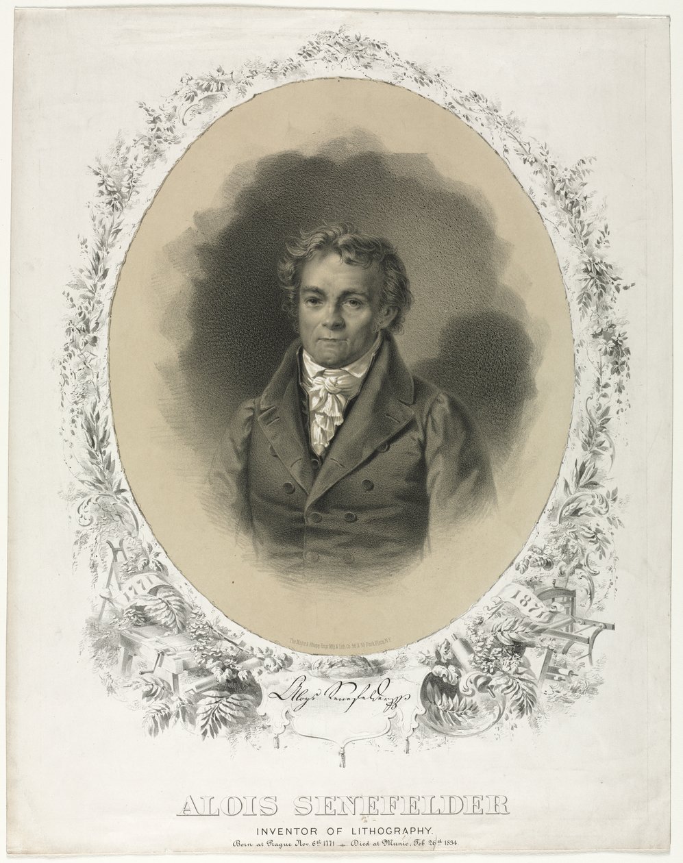 Alois Senefelder af Joseph F. Knapp