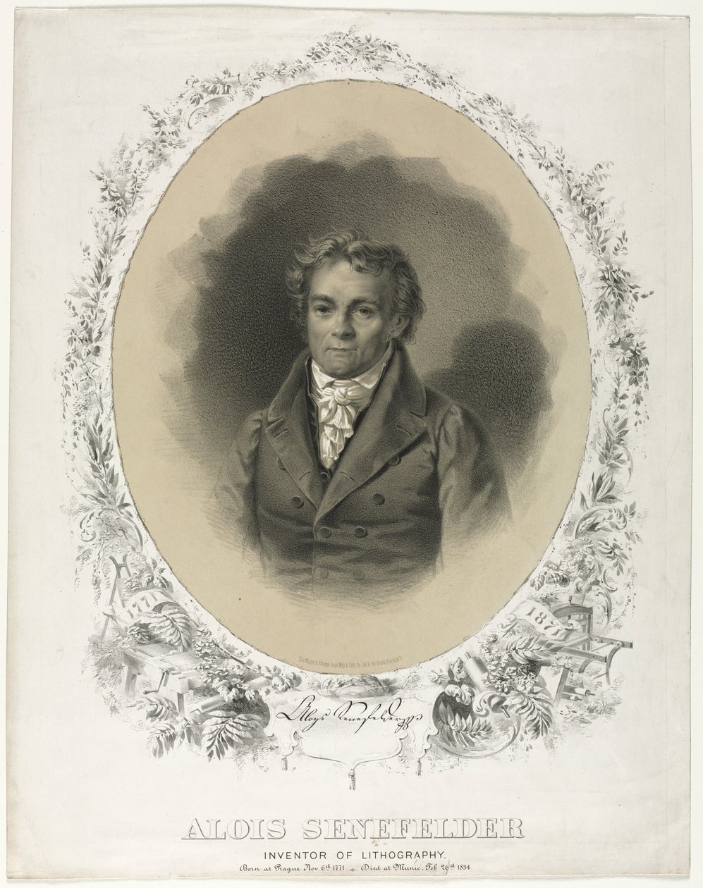 Alois Senefelder, 1871. af Joseph F. Knapp