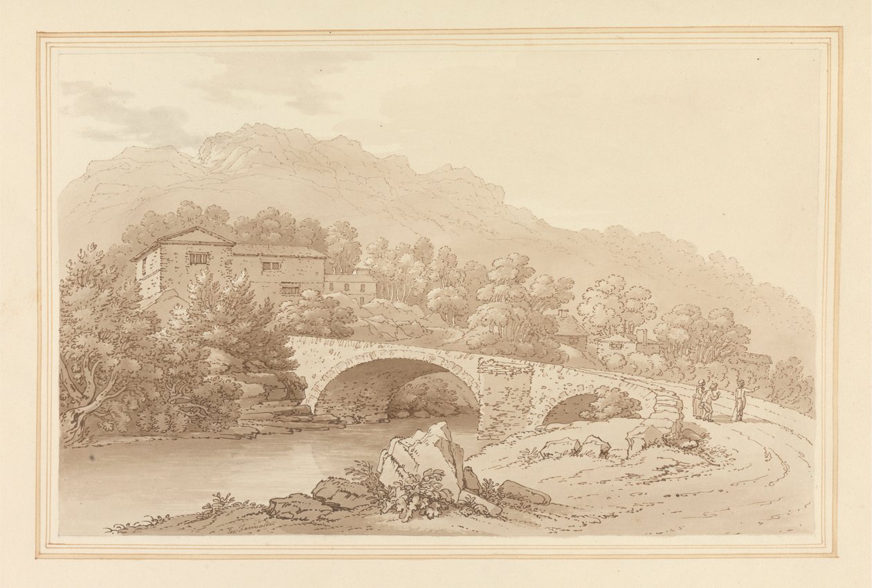 Brathay Bridge af Joseph Farington