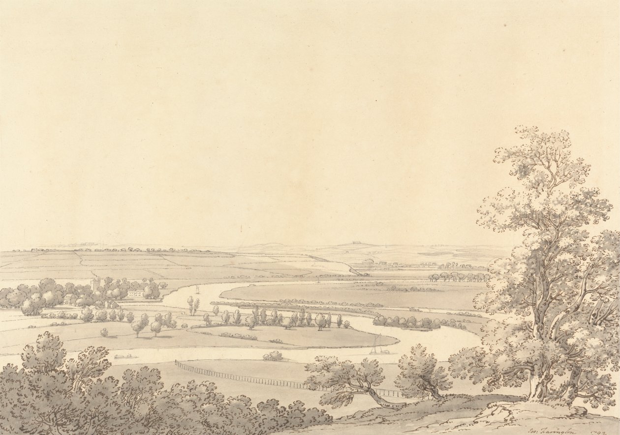 Cookham ved Themsen, Berkshire af Joseph Farington