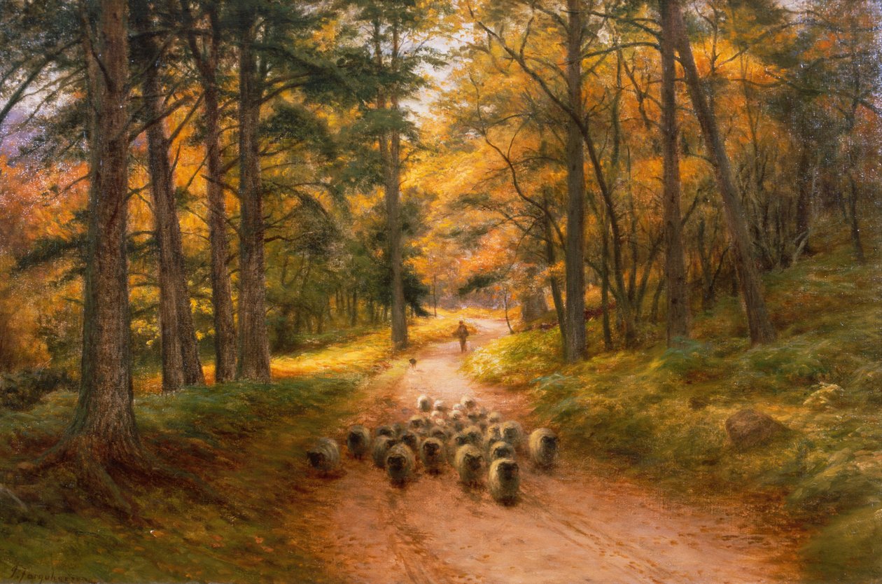 Homewards (olie på lærred) af Joseph Farquharson