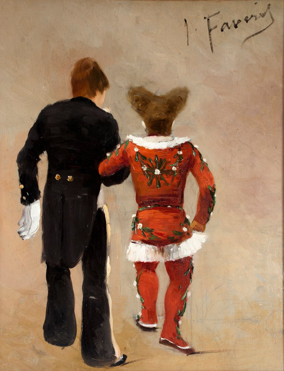 To klovne, ca 1885. af Joseph Faverot
