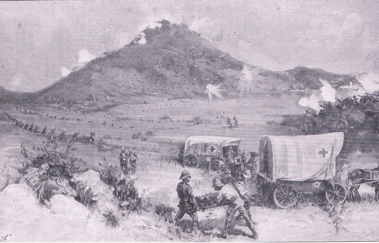Slaget ved Graspan (litho) af Joseph Finnemore