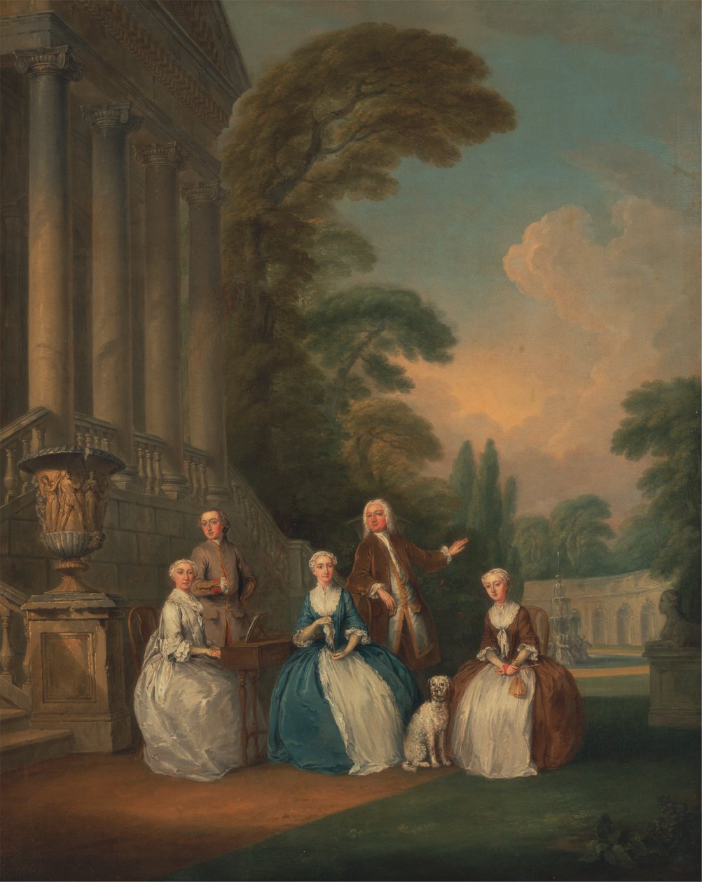 Portræt af en familie af Joseph Francis Nollekens