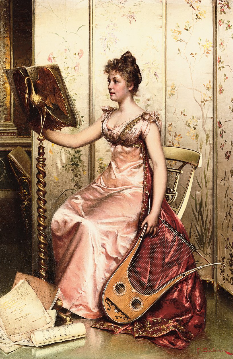 The Recital (olie på lærred) af Joseph Frederick Charles Soulacroix