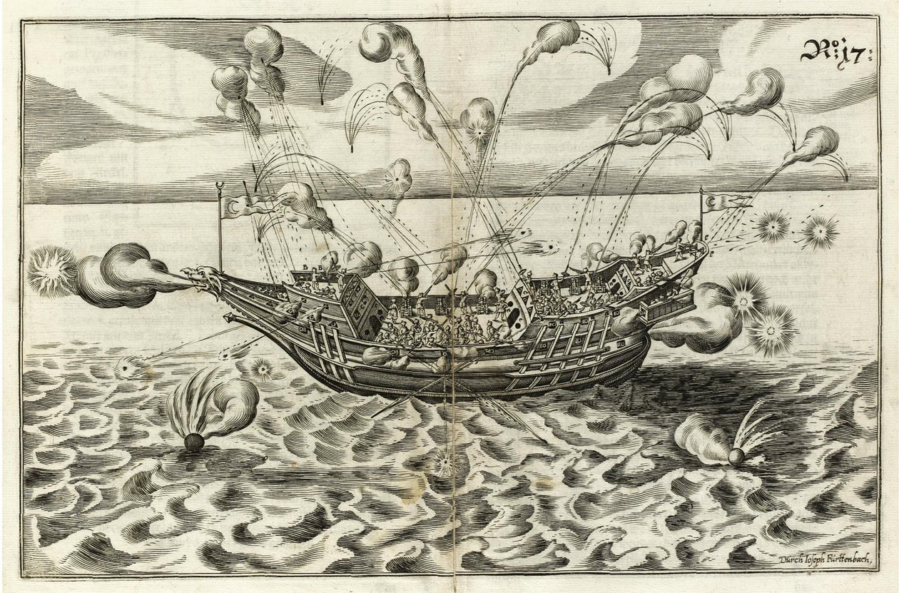 Illustration fra Naval Architecture von J. Furttenbach af Joseph Furttenbach
