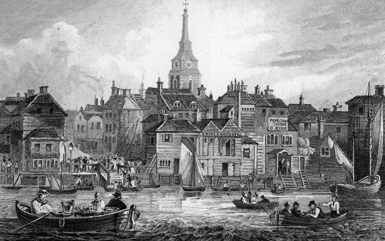 Gravesend, graveret af Josiah Henshall, 1832 af Joseph Fussell
