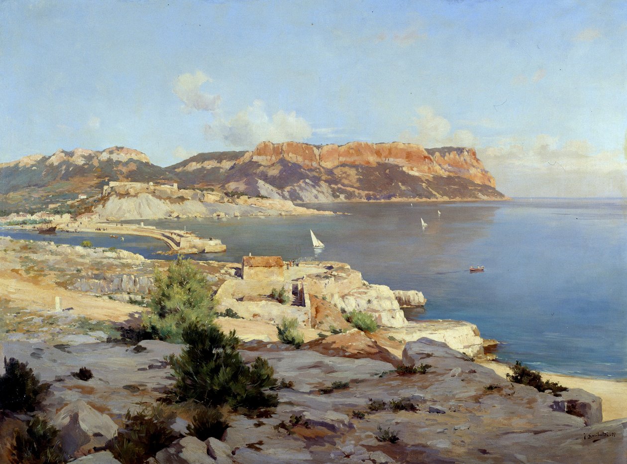 Udsigt over Cassis-bugten af Joseph Garibaldi