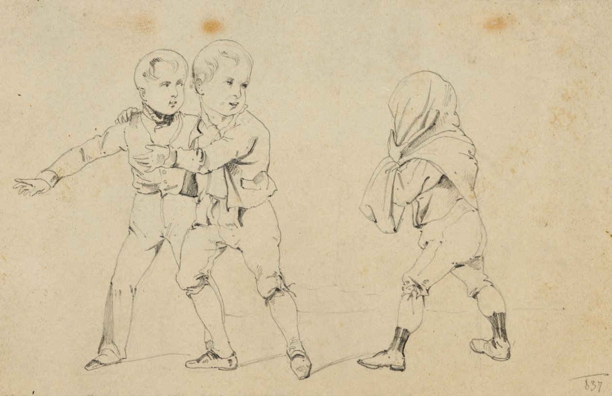 Tre børn, der leger af Joseph Heicke
