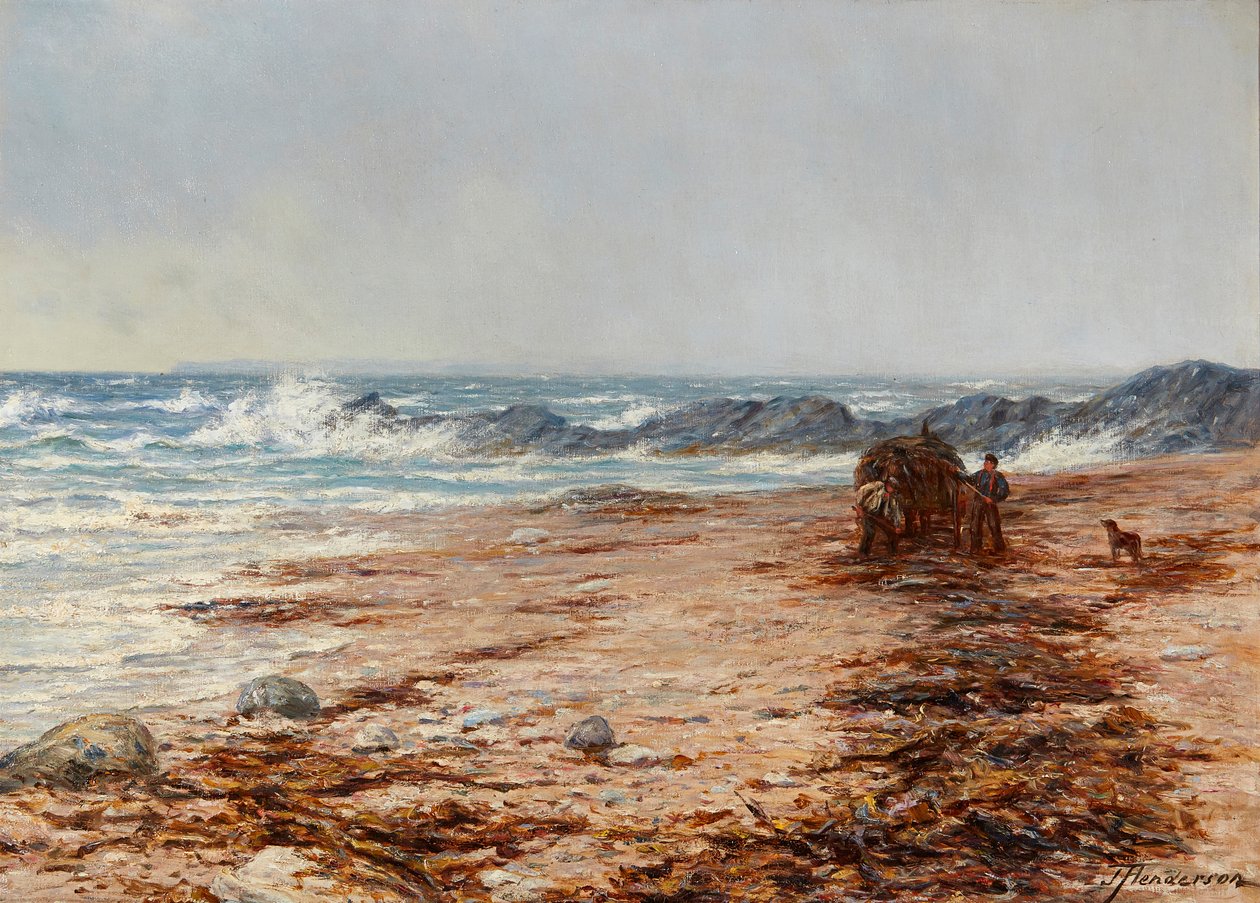 Gathering Kelp (olie på lærred) af Joseph Henderson