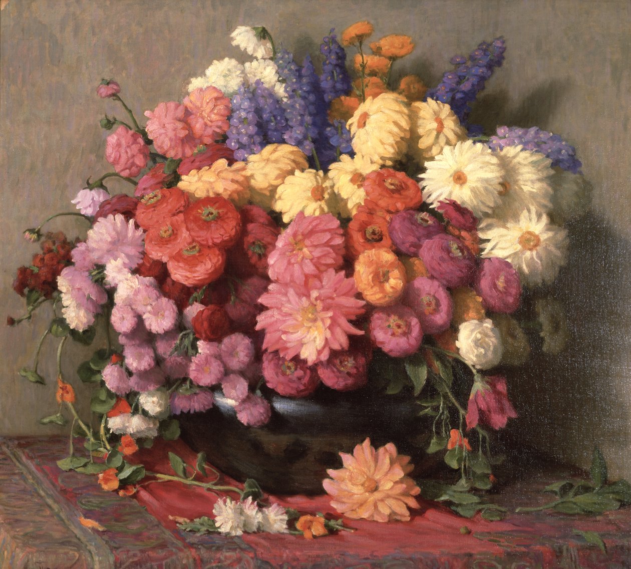 Sensommerblomster (olie på lærred) af Joseph Henry Sharp