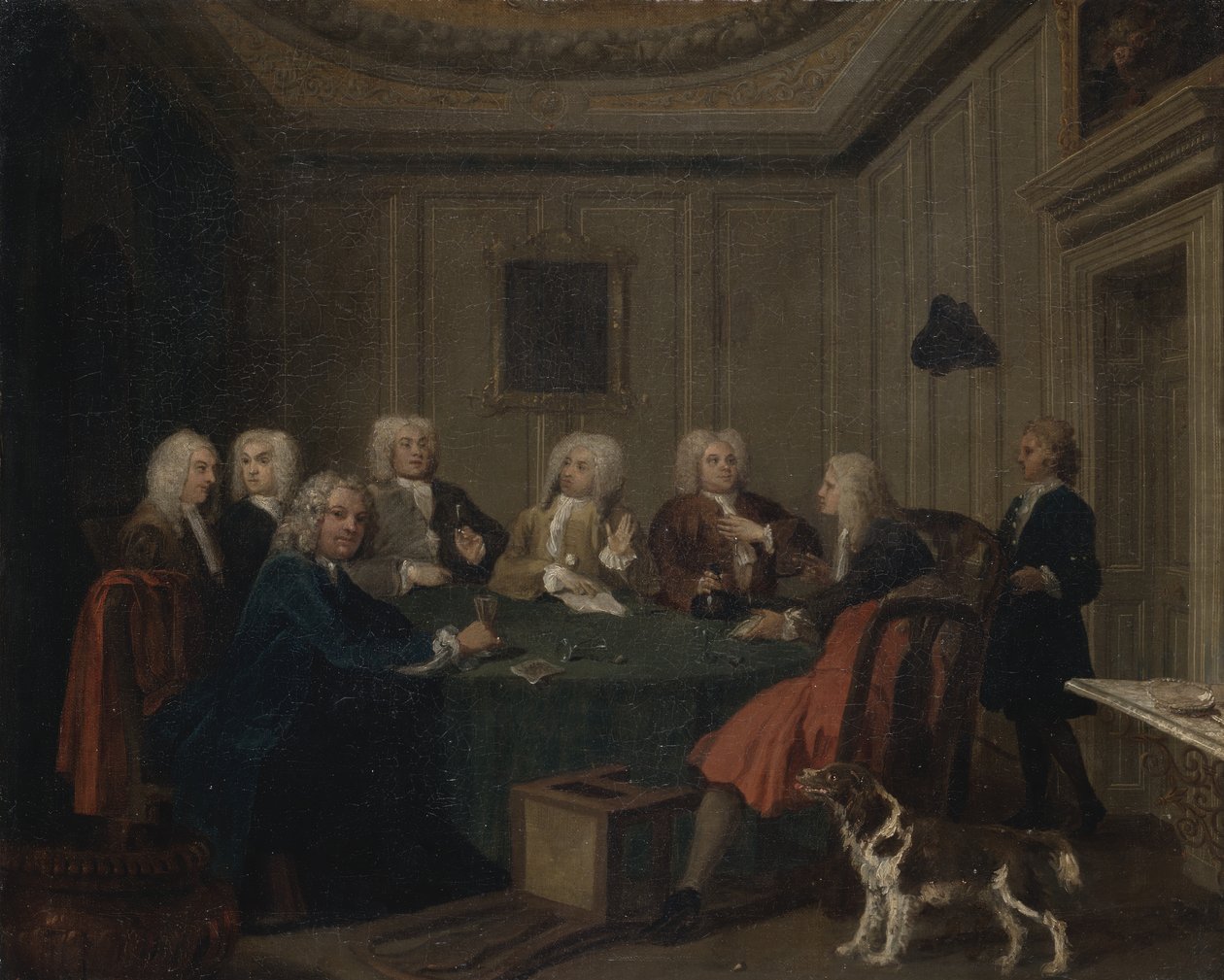En klub af herrer, ca. 1730. af Joseph Highmore