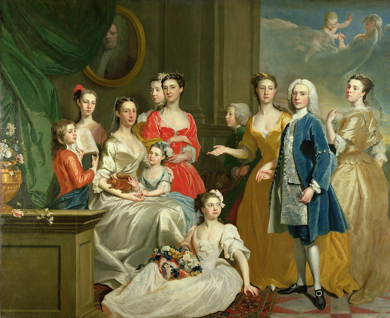 Familien til Eldred Lancelot-Lee, 1736 af Joseph Highmore