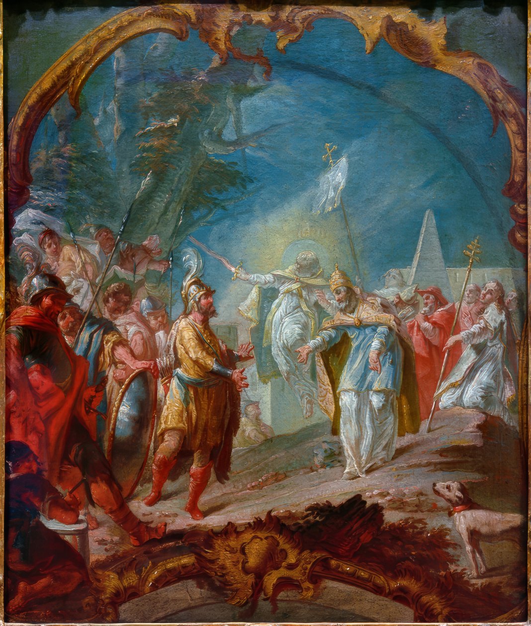 Attila før pave Leo I. af Joseph Ignaz Appiani