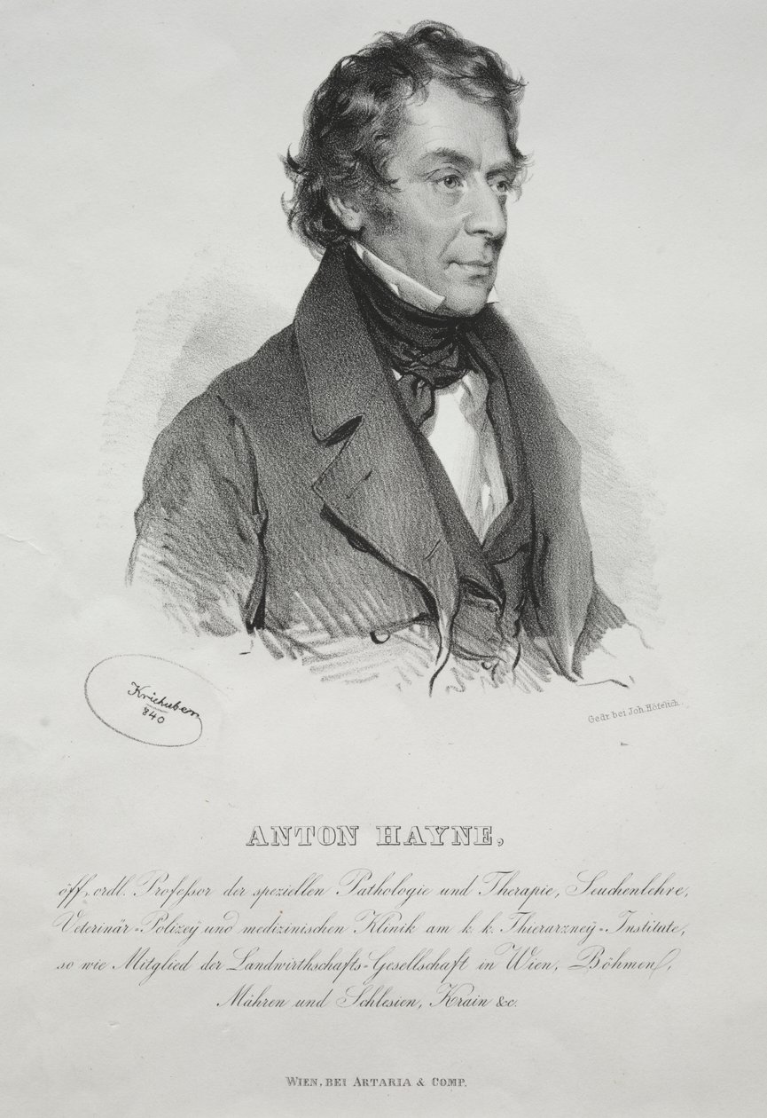 Portræt af Dr. Anton Hayne af Joseph Kriehuber