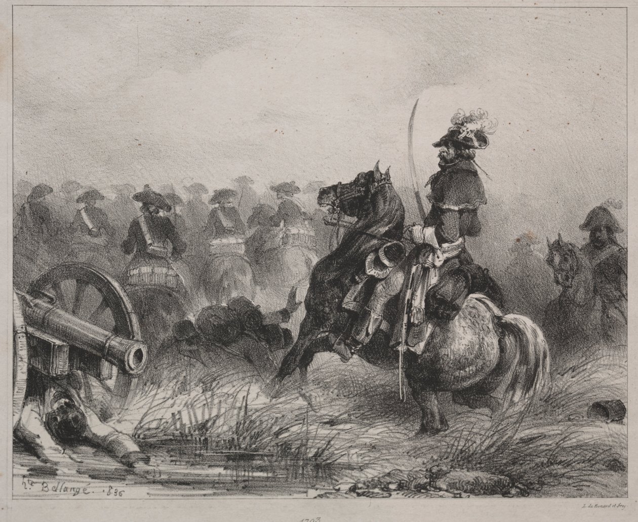Kavaleri Scene af Joseph Louis Hippolyte Bellange