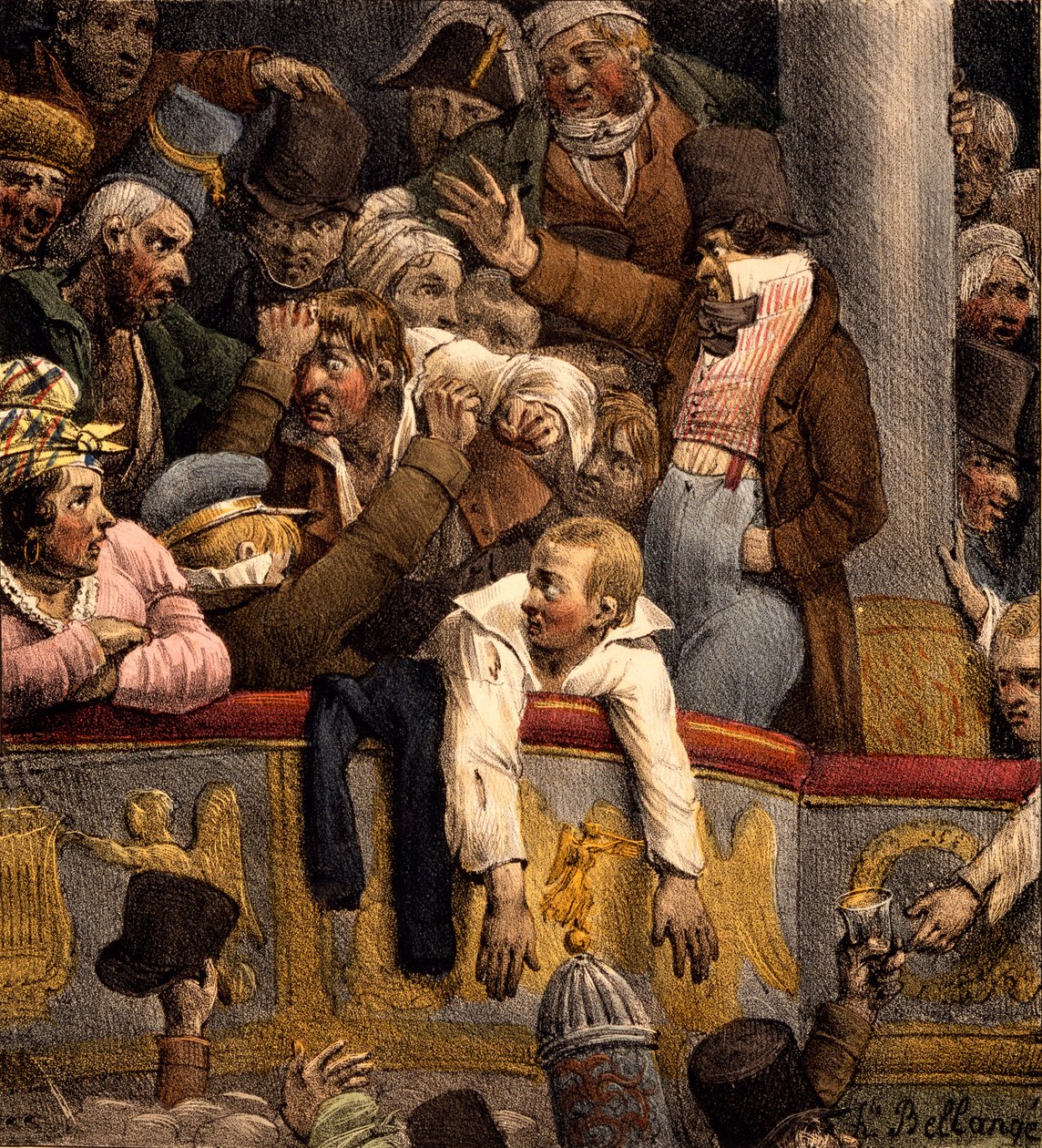 Gratis show, Avant Scene af Joseph Louis Hippolyte Bellange