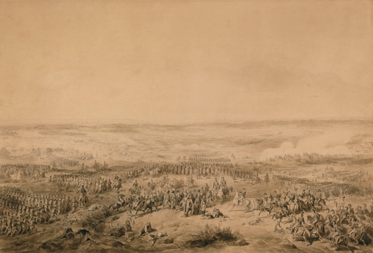 Slaget ved Ocana, ca. 1844 af Joseph Louis Hippolyte Bellange