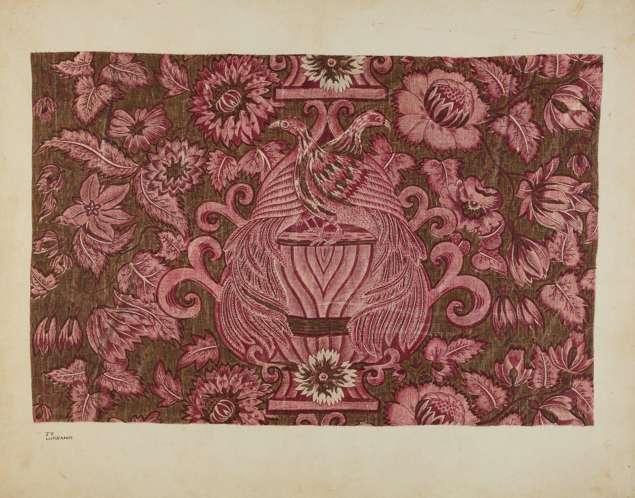 Trykt bomuld, ca. 1940. af Joseph Lubrano