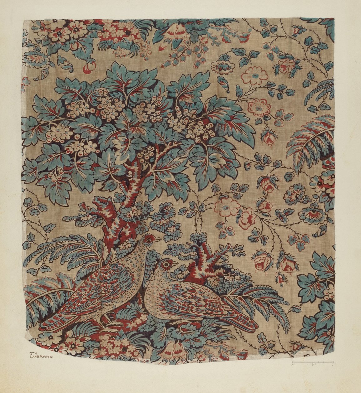 Trykt tekstil, ca. 1941. af Joseph Lubrano