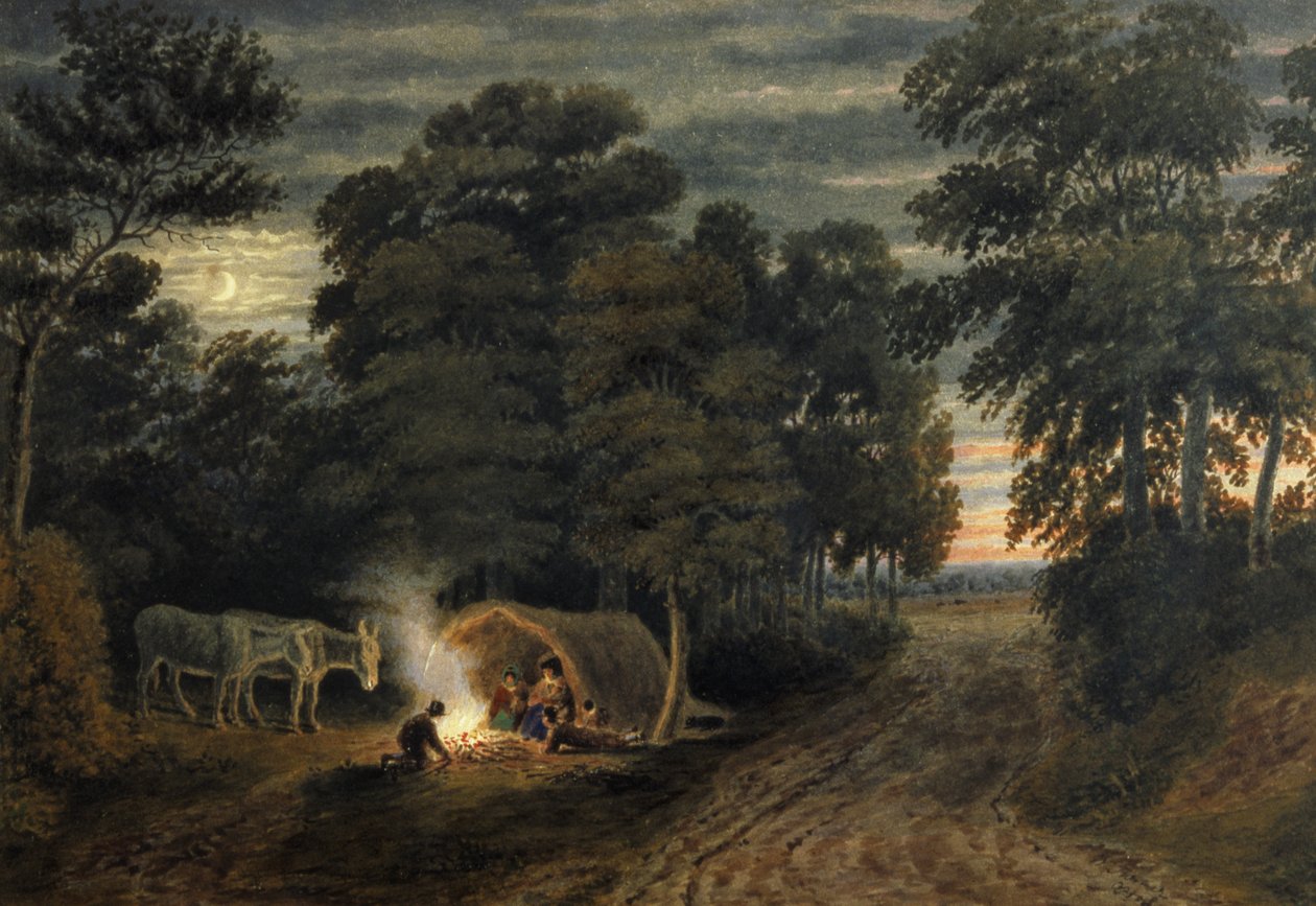 En sigøjnerlejr af Joseph Mallord William Turner