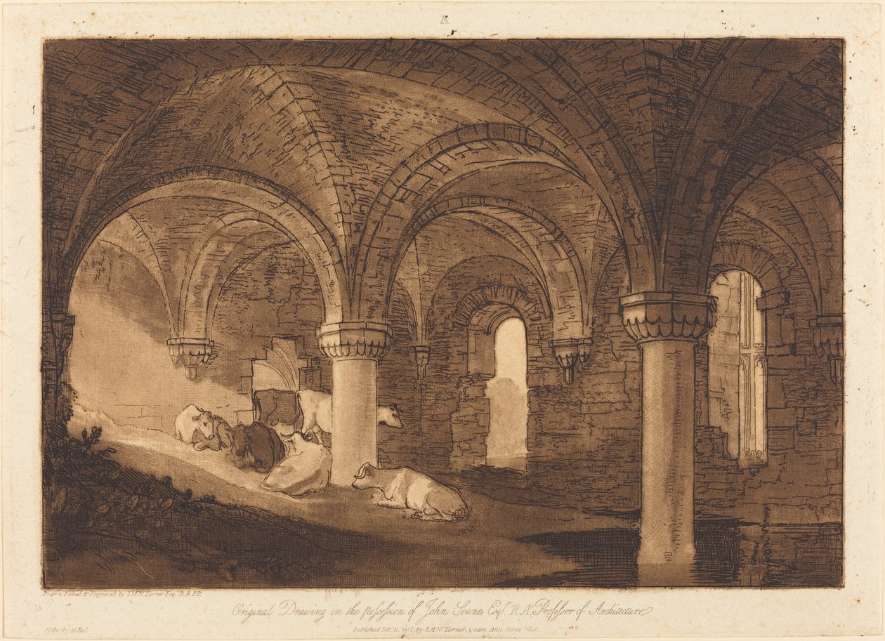 Krypten af Kirkstall Abbey af Joseph Mallord William Turner