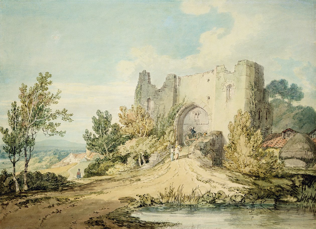 Llanblethian Castle Gateway af Joseph Mallord William Turner