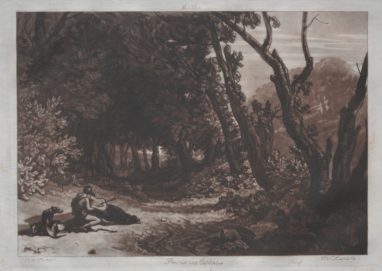 Procris og Cephalus. af Joseph Mallord William Turner