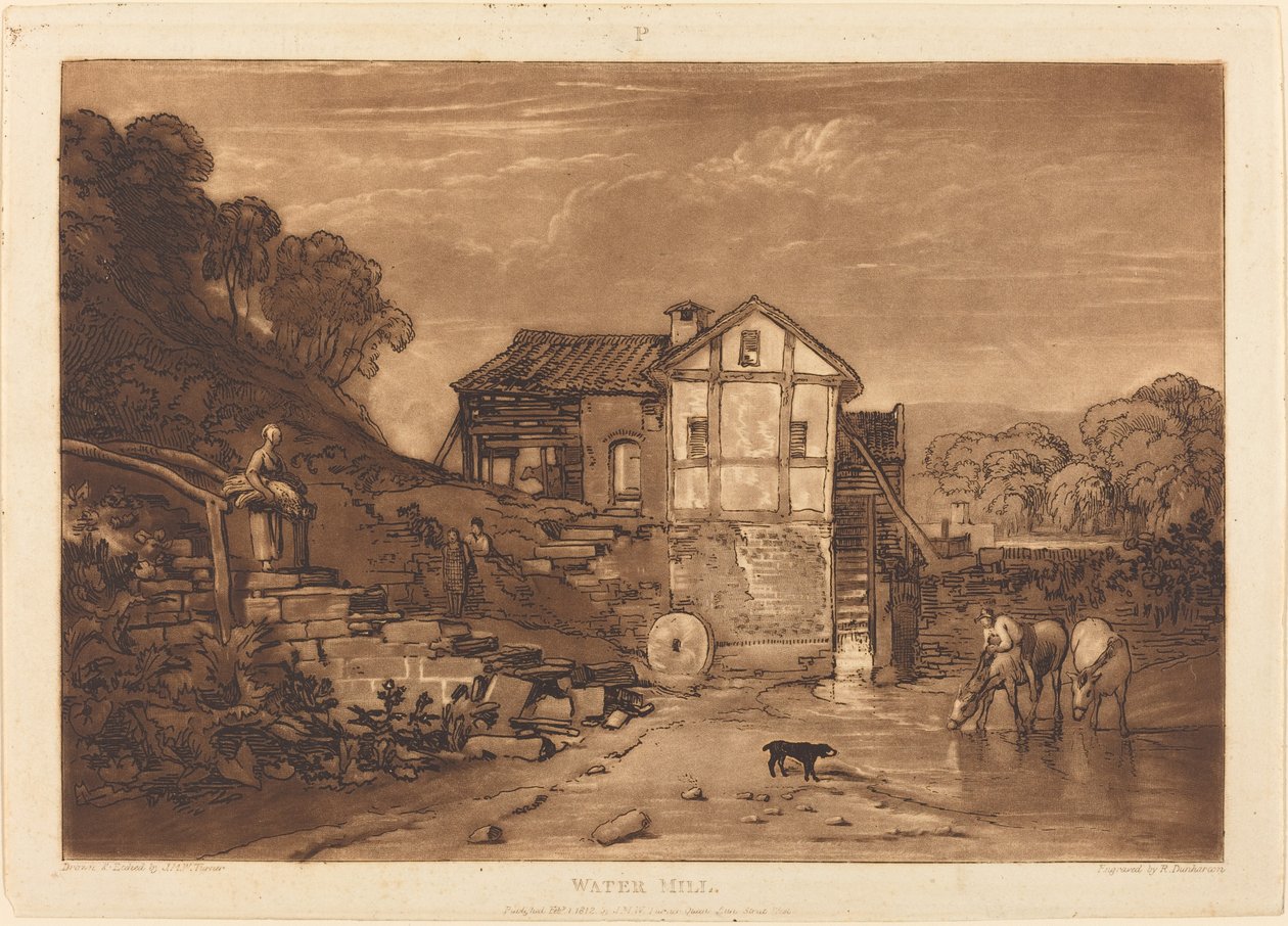 Vandmølle af Joseph Mallord William Turner and Robert Dunkarton