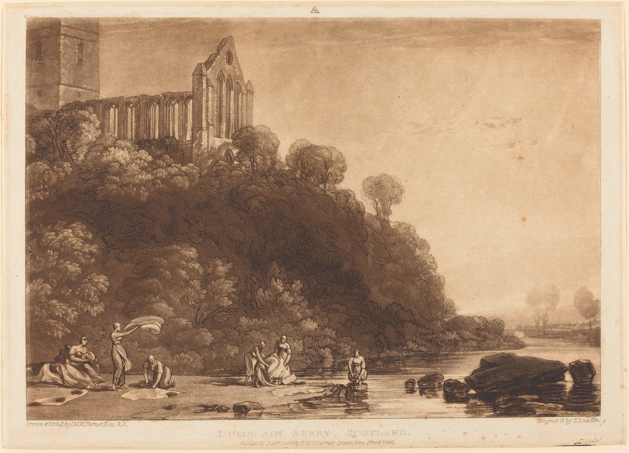 Dumblain Abbey af Joseph Mallord William Turner and Thomas Goff Lupton