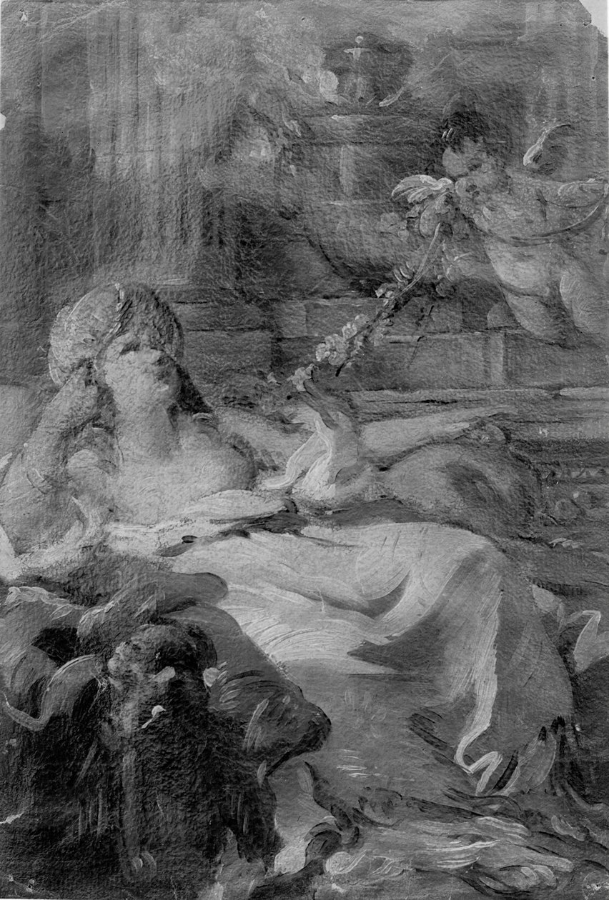 Kvinde tilbagelænet, 1700-tallet. af Joseph Marie Vien the Elder